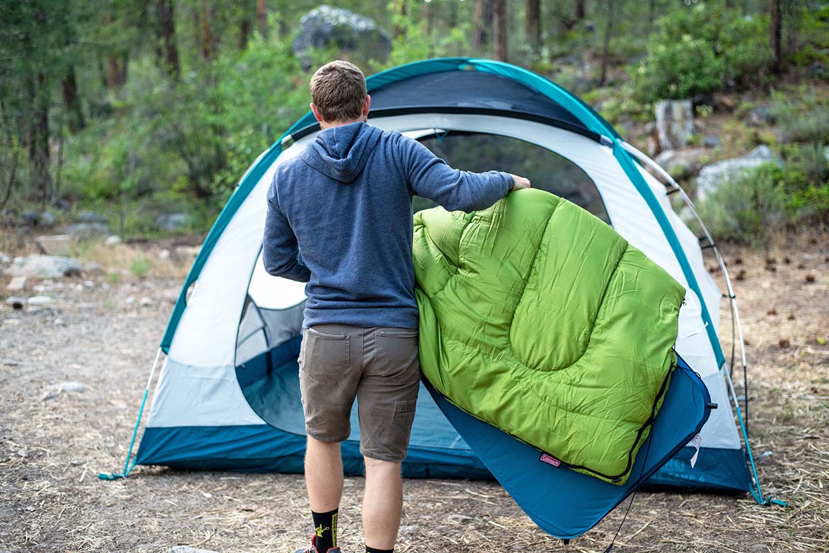REI Co-op Base Camp 6 Tent (sleep setup)